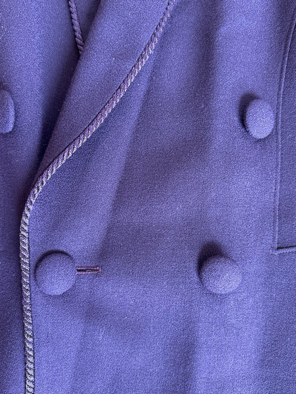 Dior women’s deep purple size 8 Double-Breasted wool Jacket - Picture 3 of 8